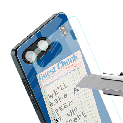 dessert menu back phone cover | glass case for oneplus nord 4