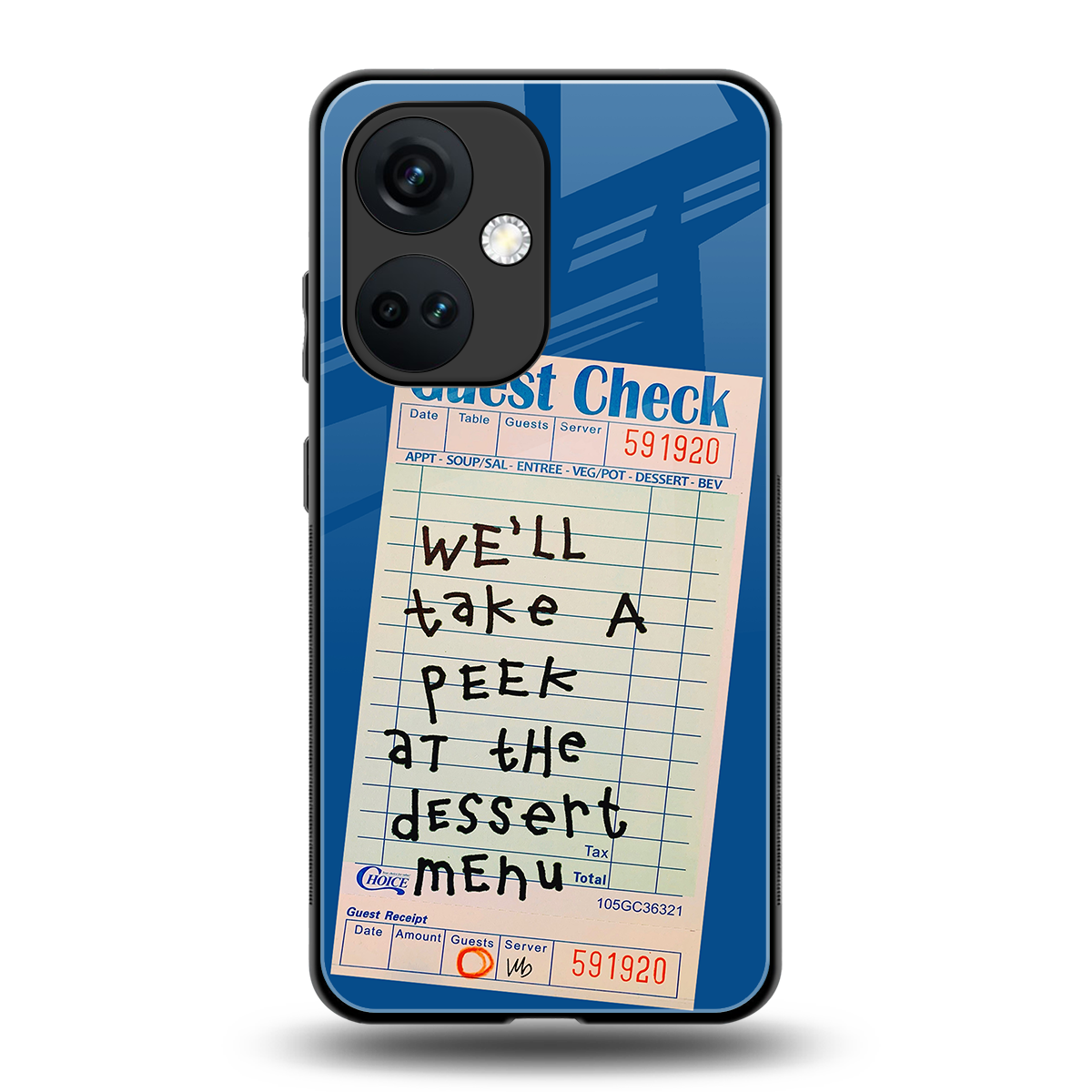 dessert menu back phone cover | glass case for oneplus nord ce 3
