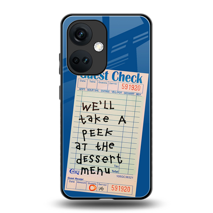 dessert menu back phone cover | glass case for oneplus nord ce 3
