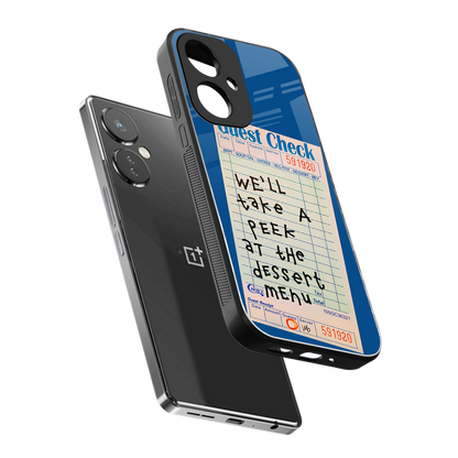 dessert menu back phone cover | glass case for oneplus nord ce 3