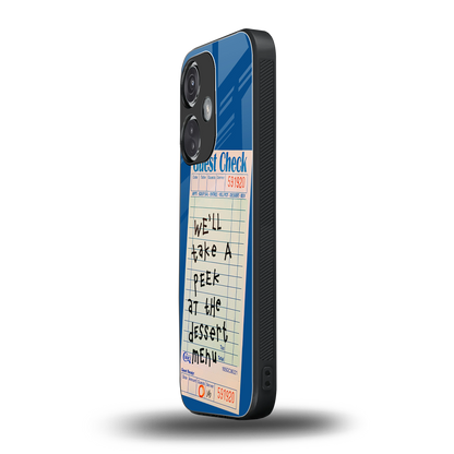 dessert menu back phone cover | glass case for oneplus nord ce 3