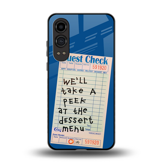 dessert menu back phone cover | glass case for oneplus nord ce 4 lite