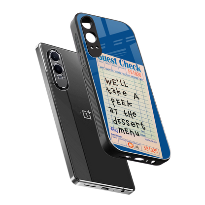 dessert menu back phone cover | glass case for oneplus nord ce 4 lite