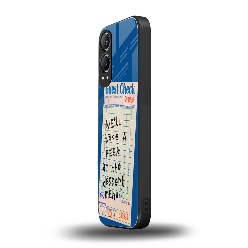 dessert menu back phone cover | glass case for oneplus nord ce 4 lite