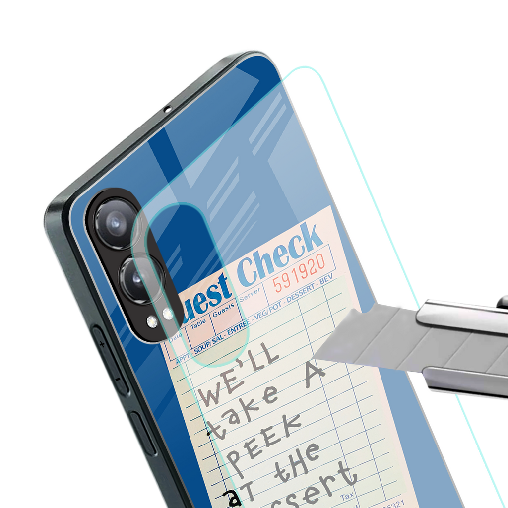 dessert menu back phone cover | glass case for oneplus nord ce 4 lite