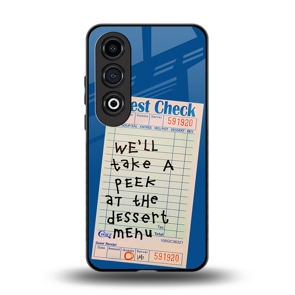 dessert menu back phone cover | glass case for oneplus nord ce 4