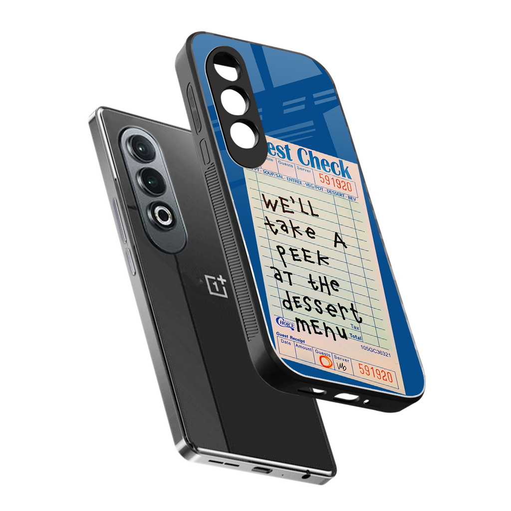 dessert menu back phone cover | glass case for oneplus nord ce 4