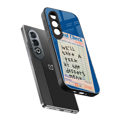 dessert menu back phone cover | glass case for oneplus nord ce 4