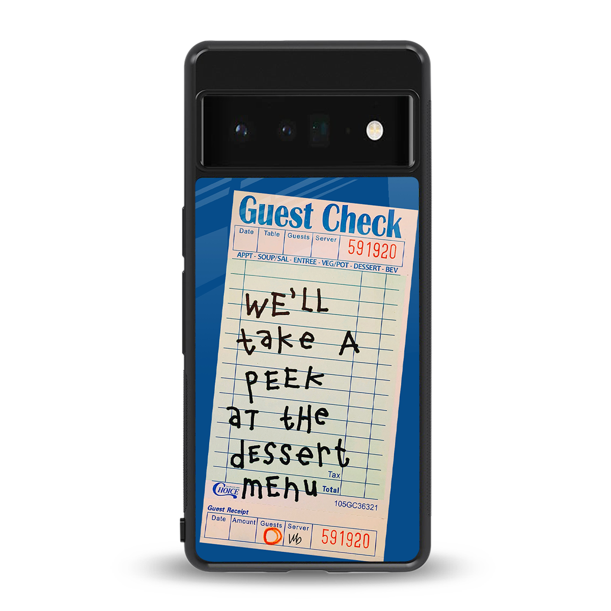 dessert menu back phone cover | glass case for google pixel 6 pro