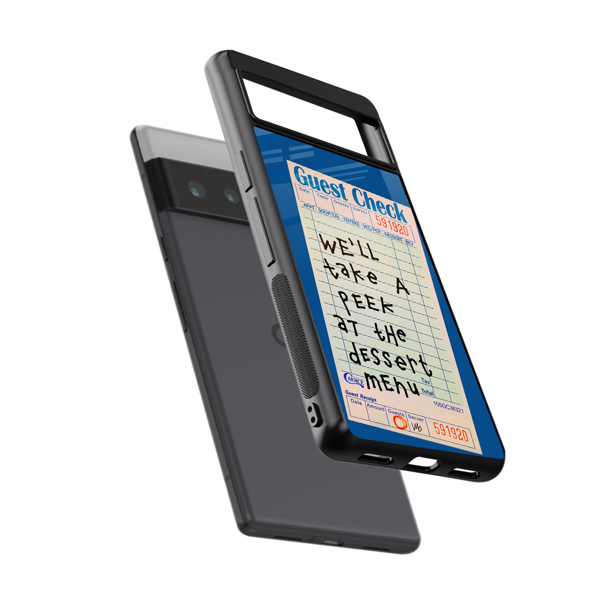 dessert menu back phone cover | glass case for google pixel 6 pro