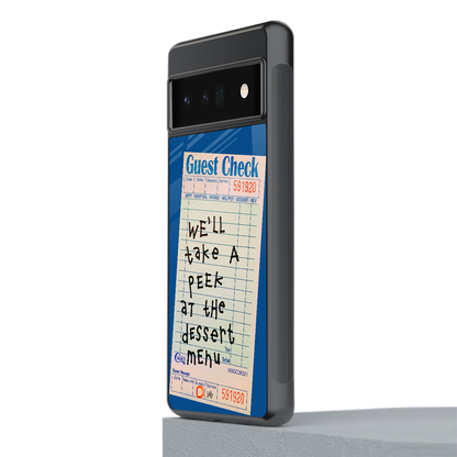dessert menu back phone cover | glass case for google pixel 6 pro