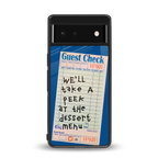 dessert menu back phone cover | glass case for google pixel 6