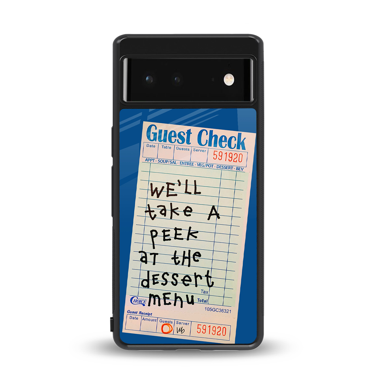 dessert menu back phone cover | glass case for google pixel 6