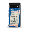 dessert menu back phone cover | glass case for Google Pixel 6A
