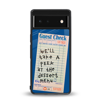 dessert menu back phone cover | glass case for Google Pixel 6A