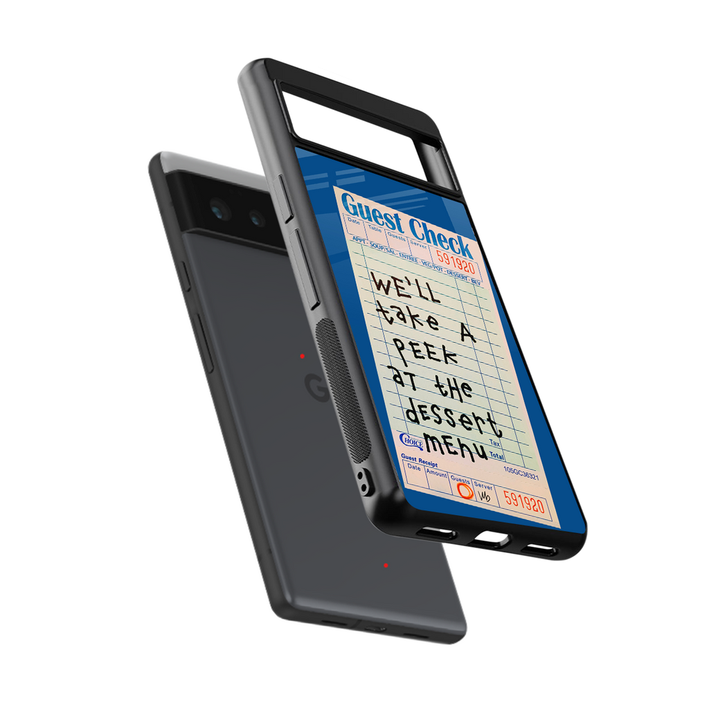 dessert menu back phone cover | glass case for google pixel 6