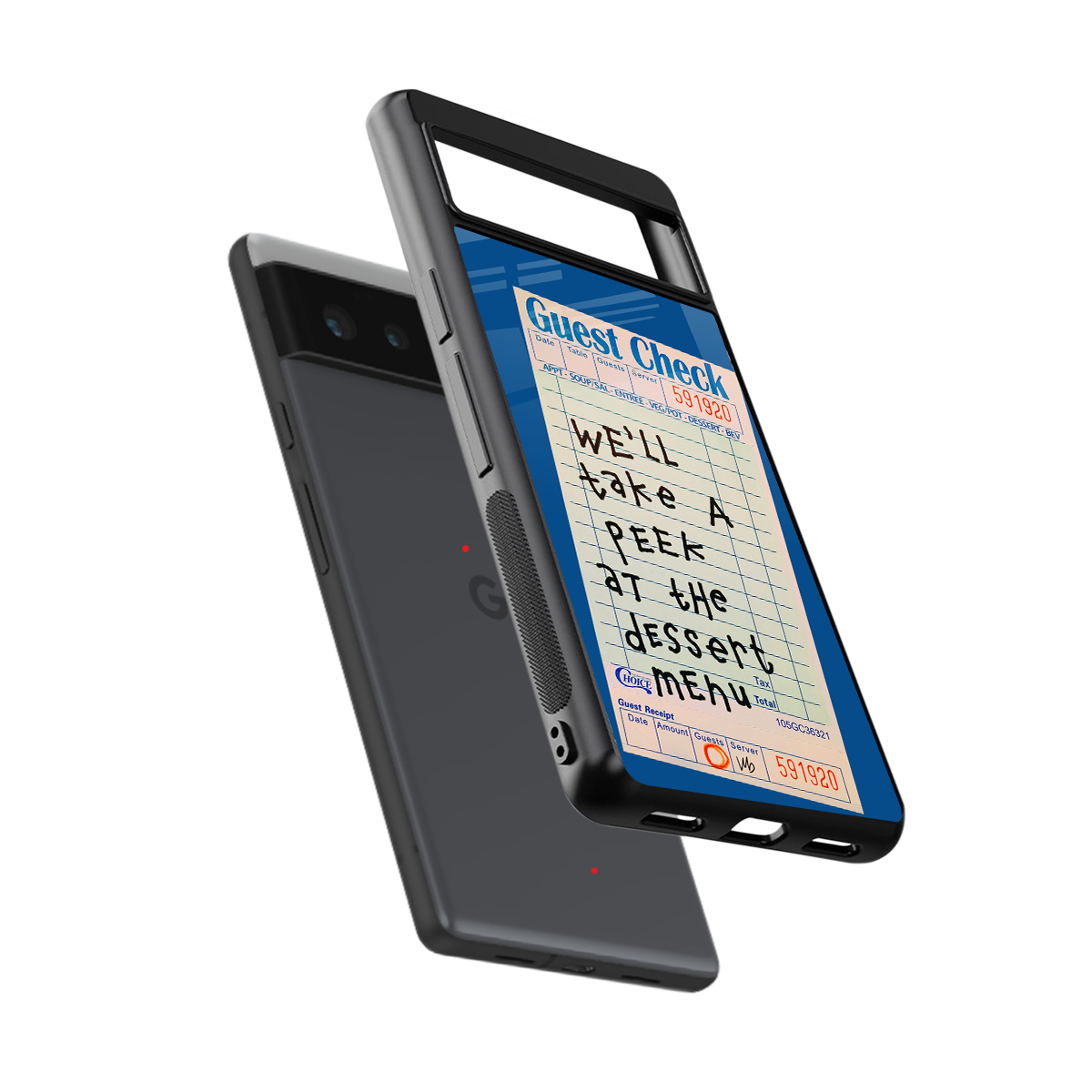 dessert menu back phone cover | glass case for google pixel 6