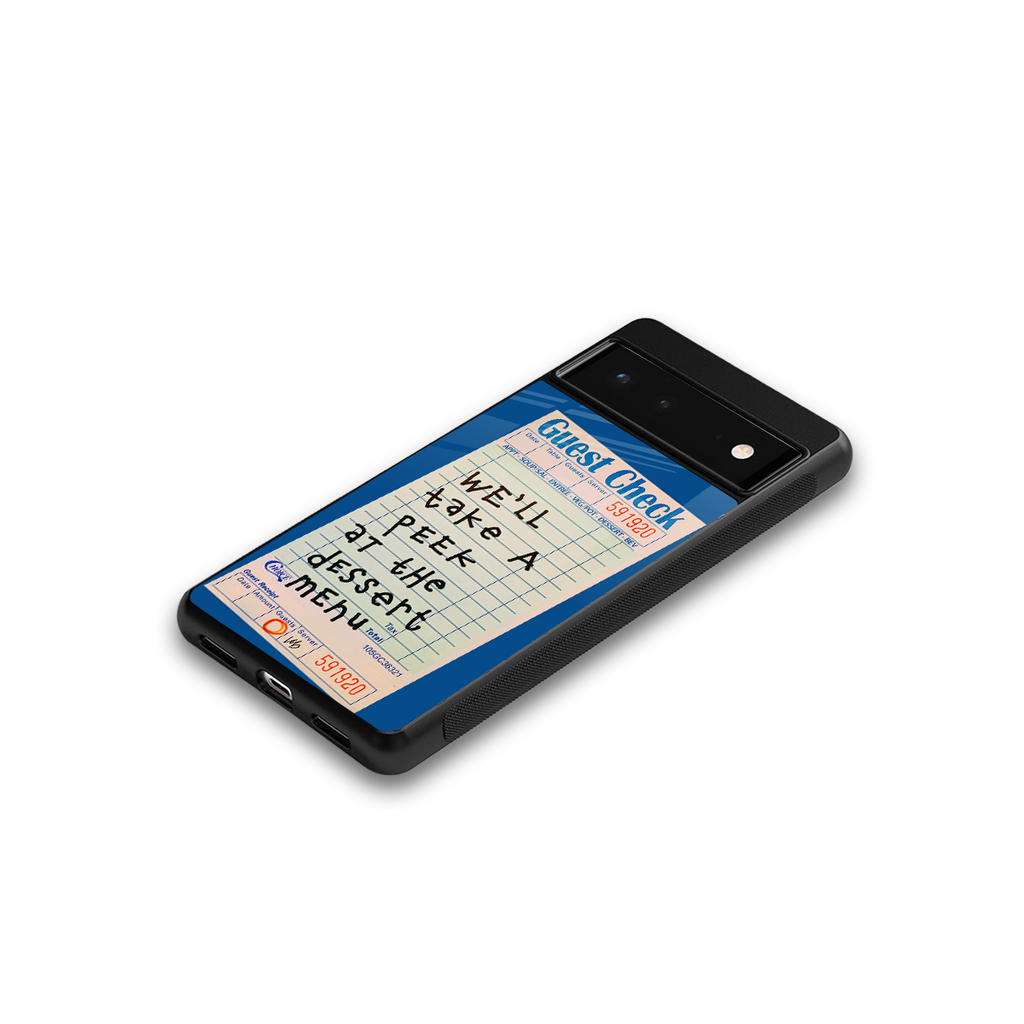 dessert menu back phone cover | glass case for google pixel 6