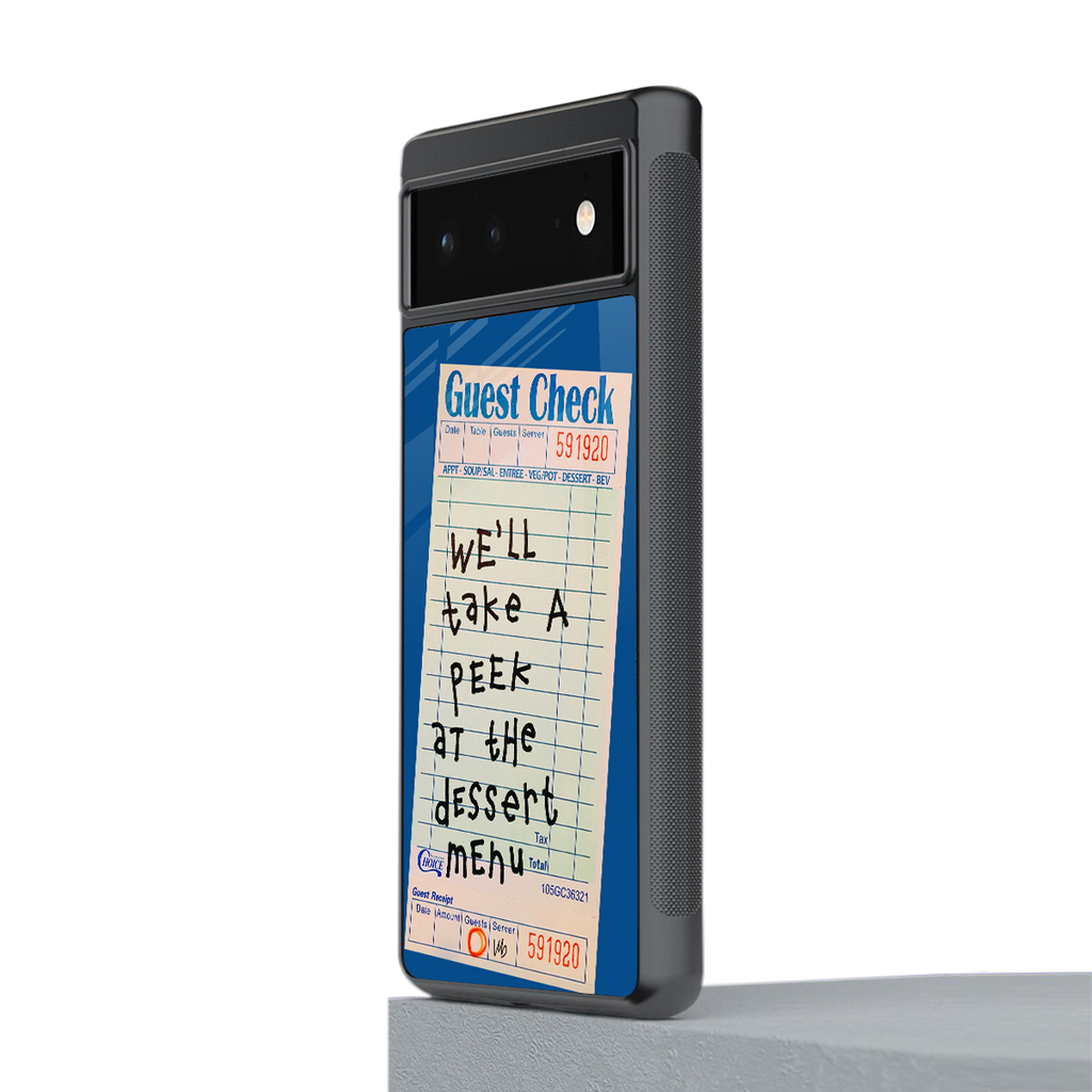 dessert menu back phone cover | glass case for google pixel 6