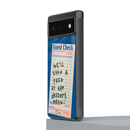 dessert menu back phone cover | glass case for Google Pixel 6A