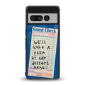dessert menu back phone cover | glass case for google pixel 7 pro