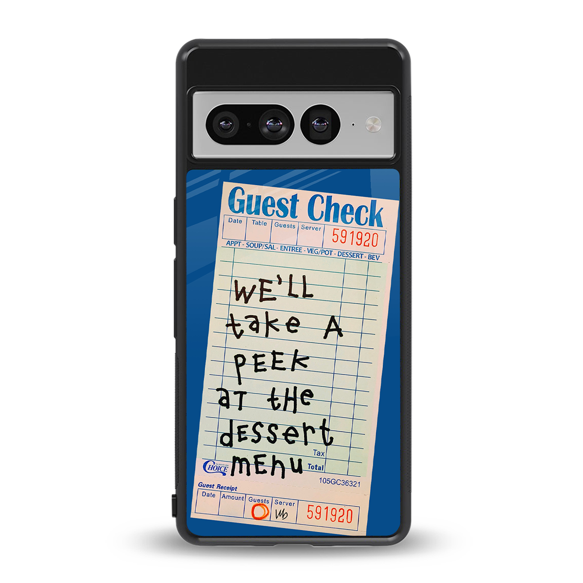 dessert menu back phone cover | glass case for google pixel 7 pro