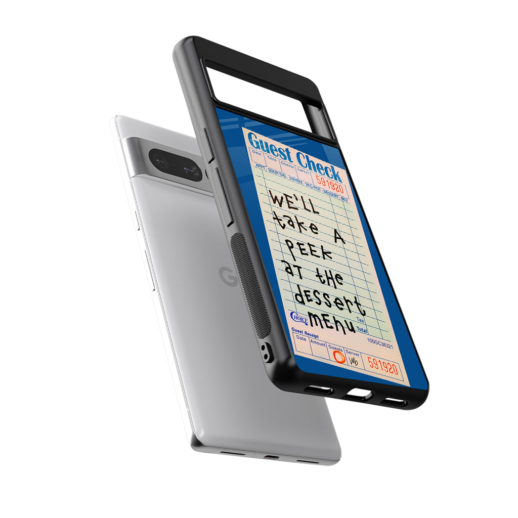 dessert menu back phone cover | glass case for google pixel 7 pro