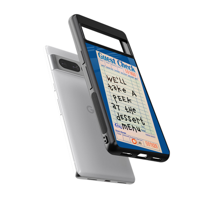 dessert menu back phone cover | glass case for google pixel 7 pro