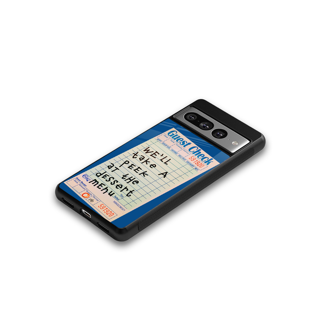 dessert menu back phone cover | glass case for google pixel 7 pro