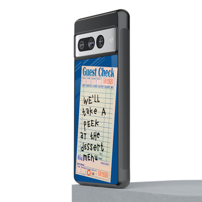 dessert menu back phone cover | glass case for google pixel 7 pro