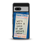dessert menu back phone cover | glass case for Google Pixel 7