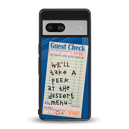 dessert menu back phone cover | glass case for Google Pixel 7A
