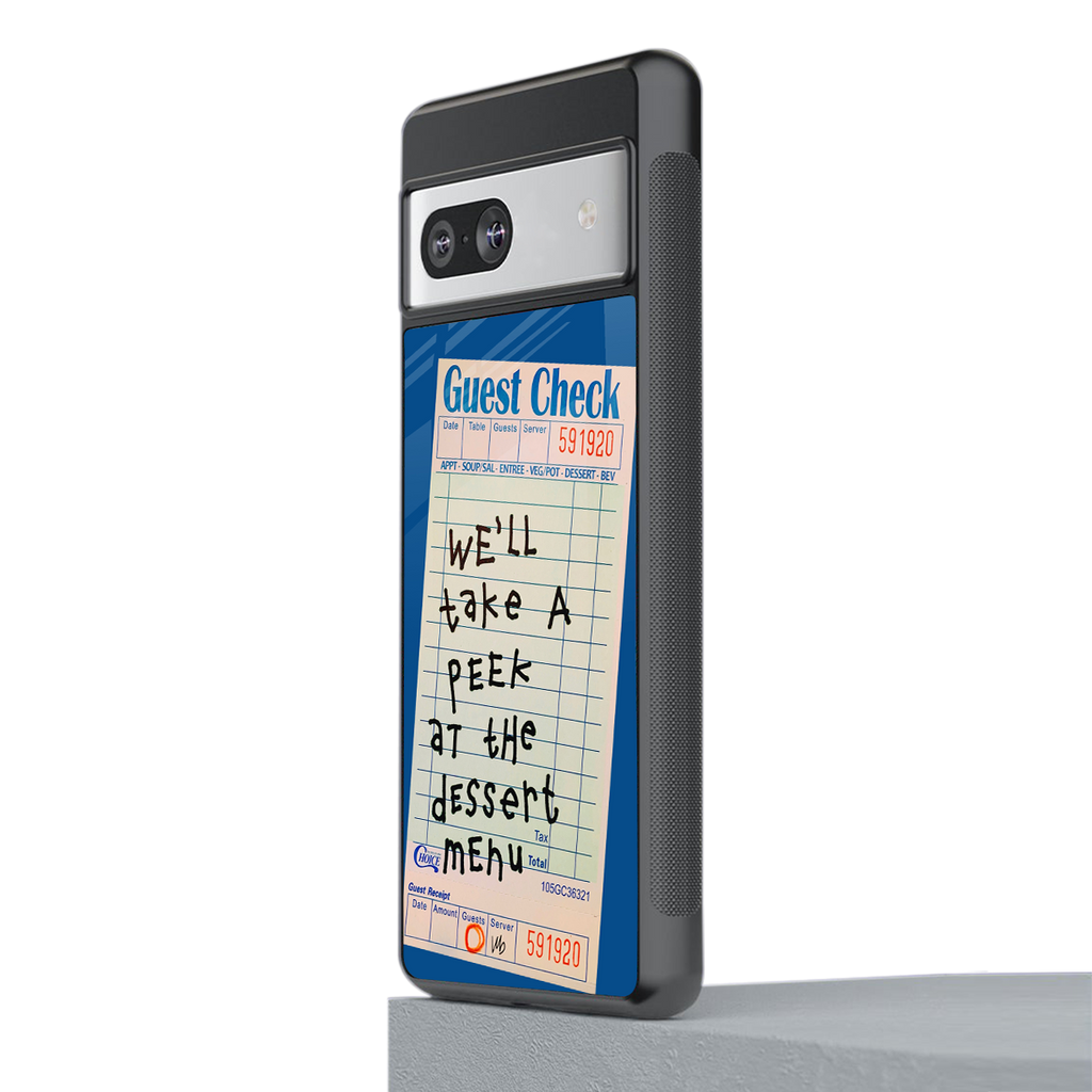 dessert menu back phone cover | glass case for Google Pixel 7