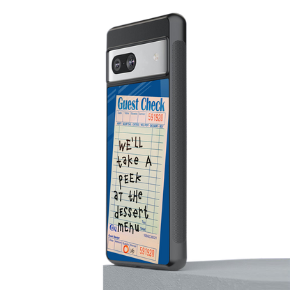 dessert menu back phone cover | glass case for Google Pixel 7A
