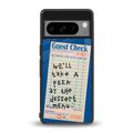 dessert menu back phone cover | glass case for google pixel 8 pro