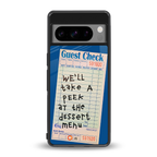 dessert menu back phone cover | glass case for google pixel 8 pro
