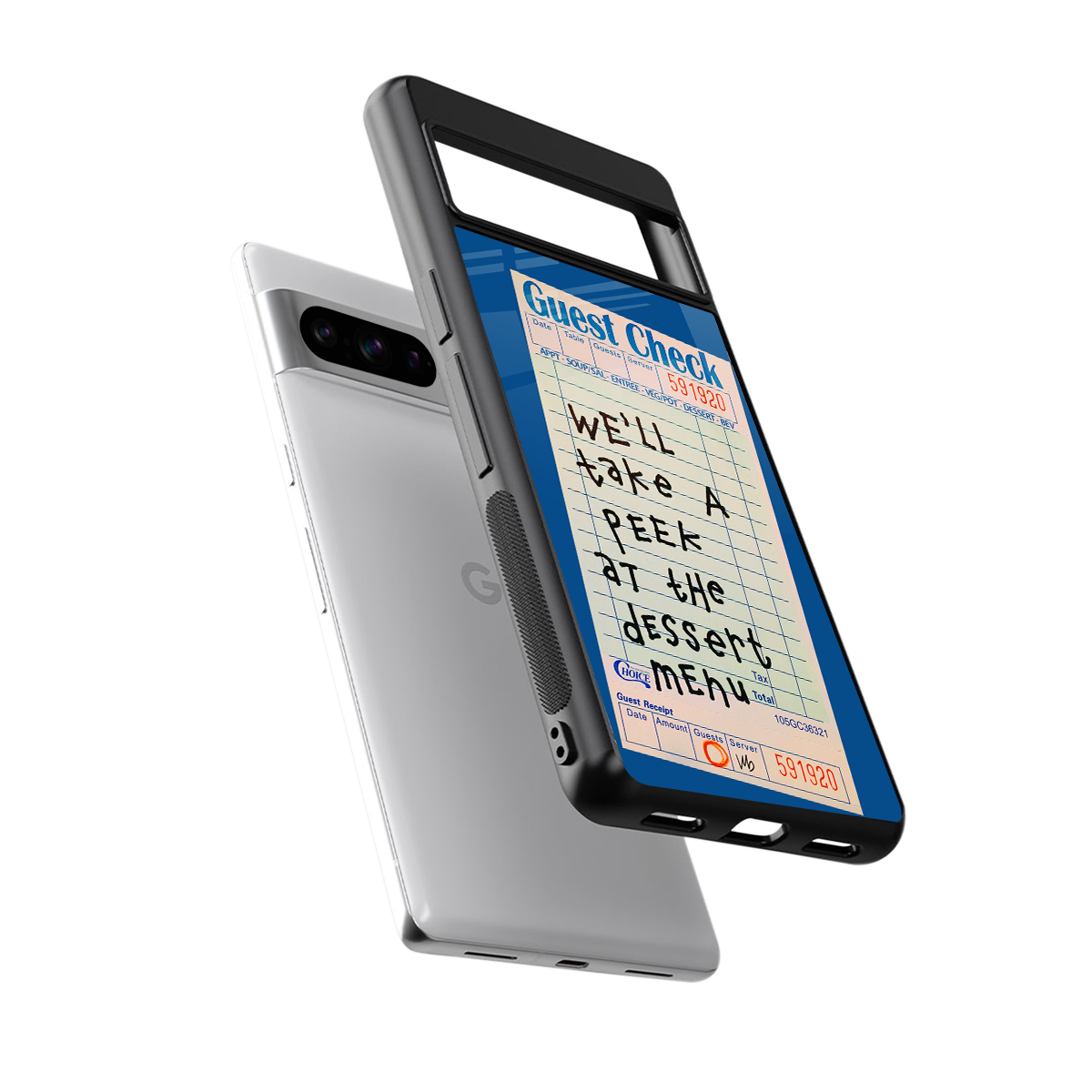 dessert menu back phone cover | glass case for google pixel 8 pro