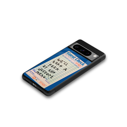 dessert menu back phone cover | glass case for google pixel 8 pro