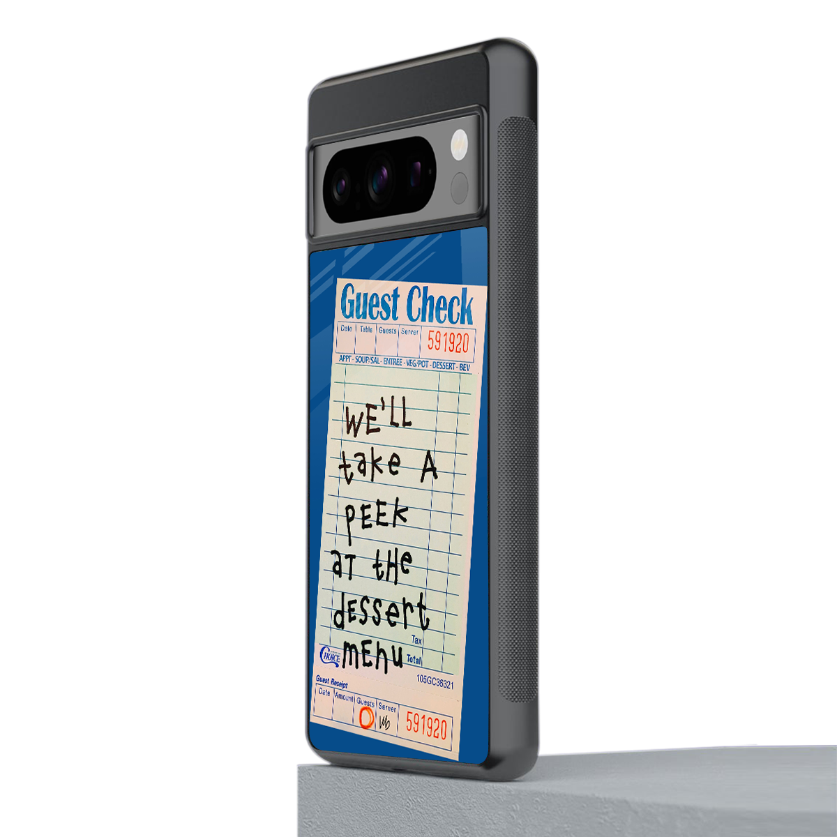 dessert menu back phone cover | glass case for google pixel 8 pro