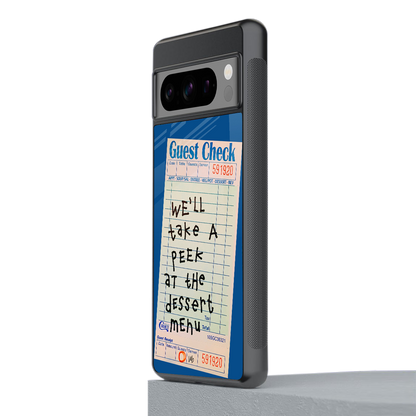 dessert menu back phone cover | glass case for google pixel 8 pro