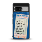 dessert menu back phone cover | glass case for Google Pixel 8