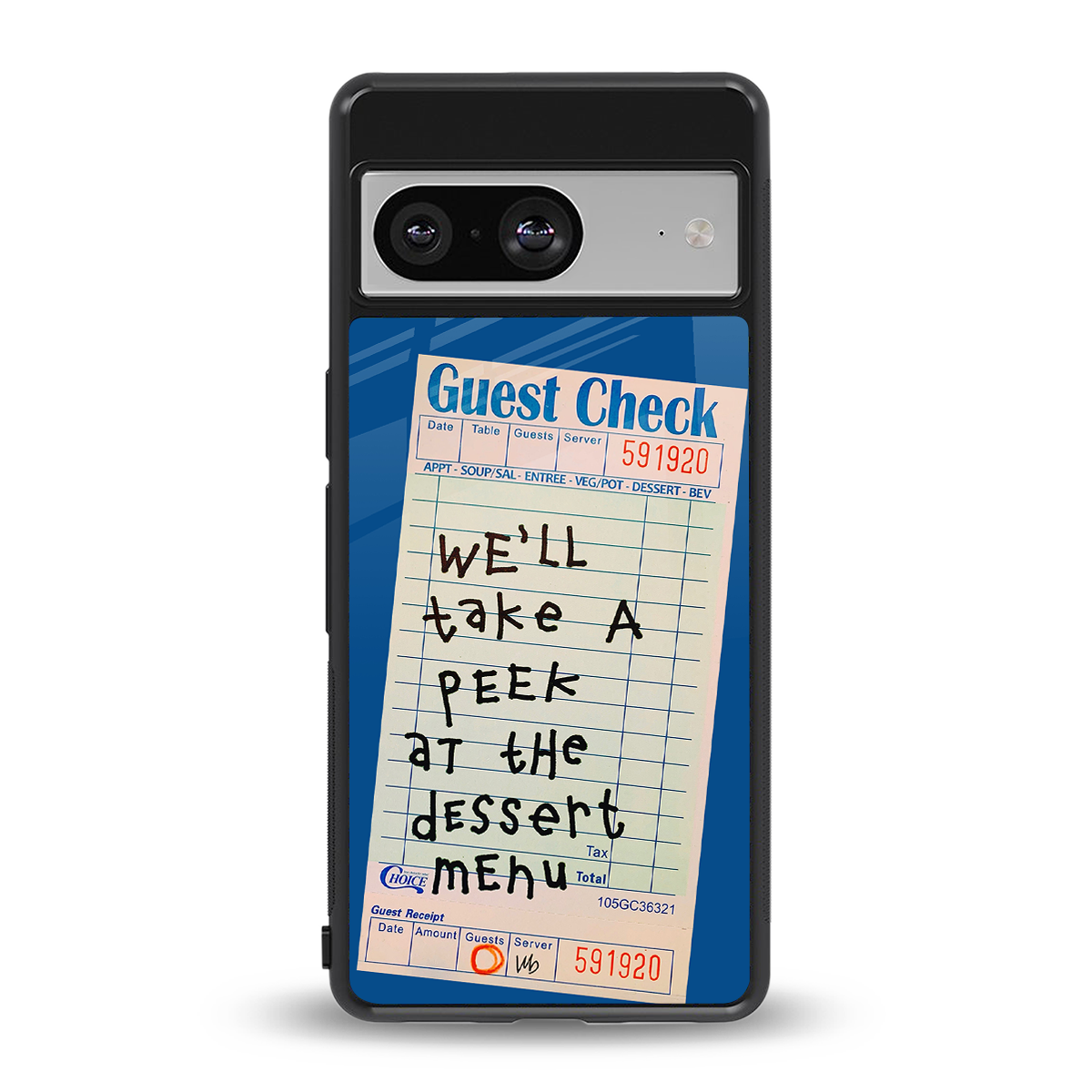 dessert menu back phone cover | glass case for Google Pixel 8
