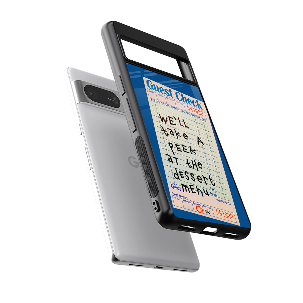 dessert menu back phone cover | glass case for Google Pixel 8