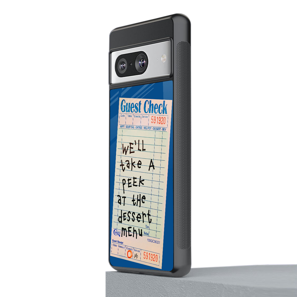 dessert menu back phone cover | glass case for Google Pixel 8