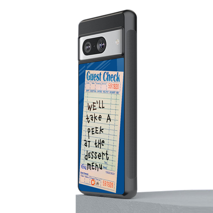 dessert menu back phone cover | glass case for Google Pixel 8