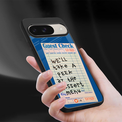 dessert menu back phone cover | glass case for google pixel 9