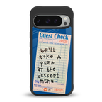 dessert menu back phone cover | glass case for google pixel 9 pro