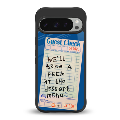 dessert menu back phone cover | glass case for google pixel 9 pro