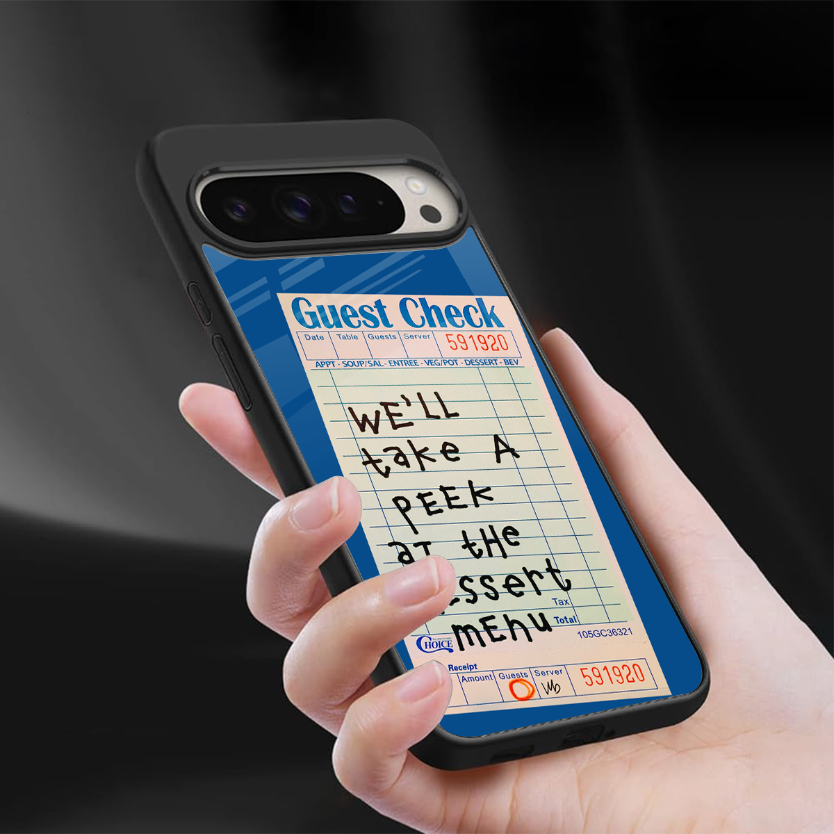 dessert menu back phone cover | glass case for google pixel 9 pro xl