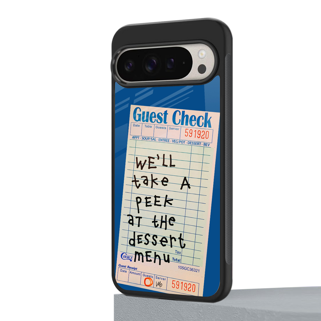 dessert menu back phone cover | glass case for google pixel 9 pro